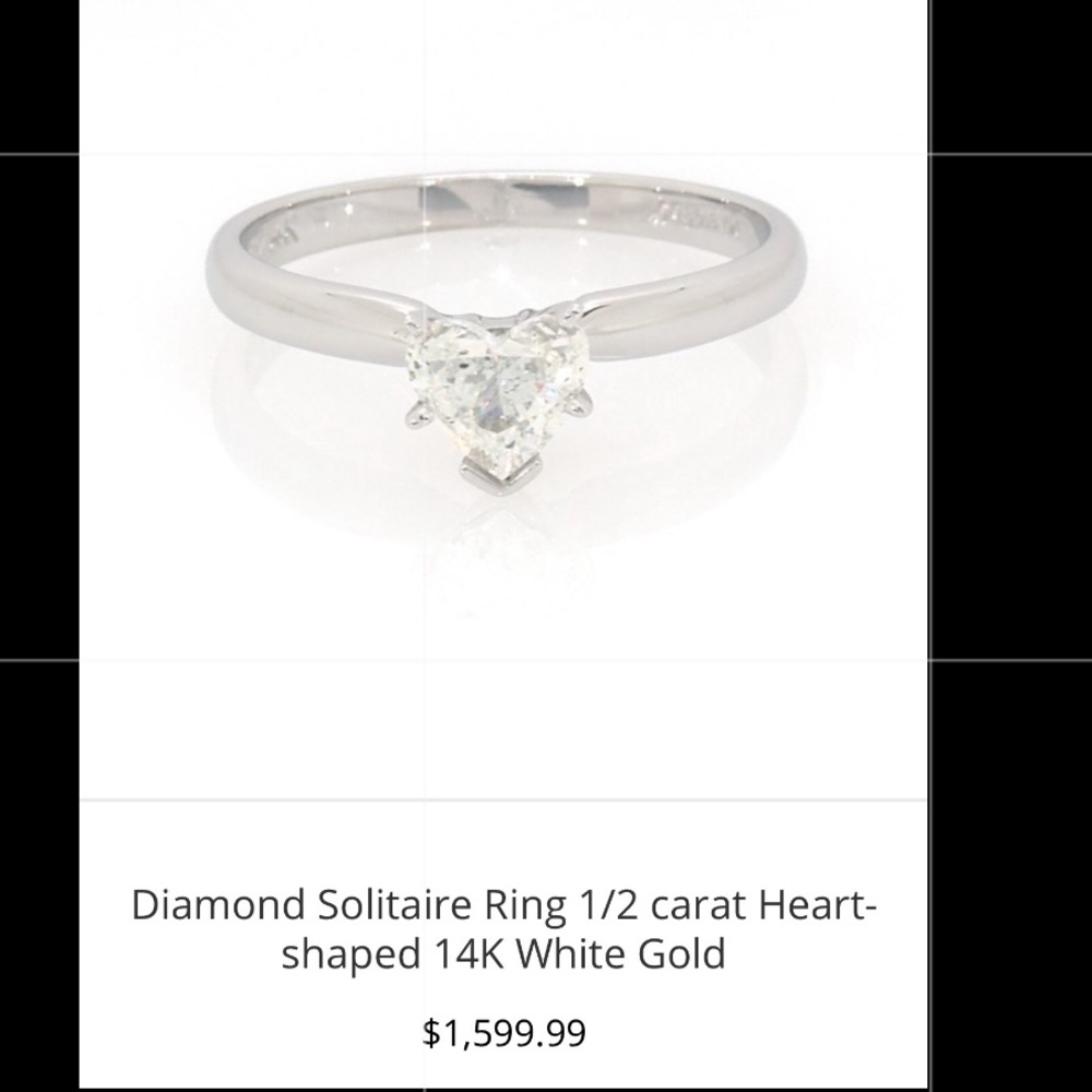 Diamond Heart Ring - image 2